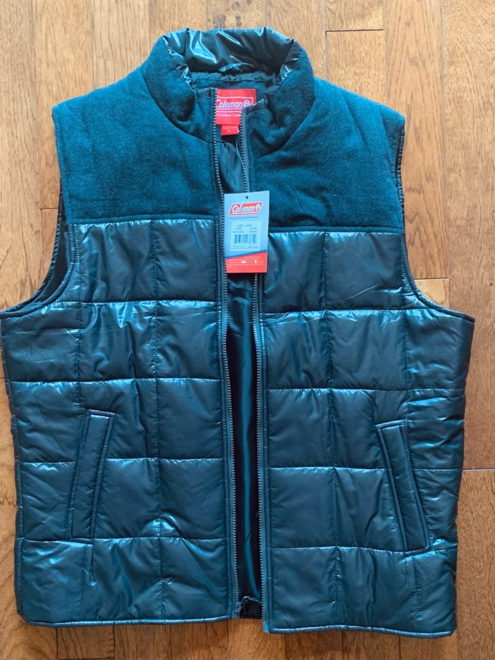Coleman Grey Quilted Puffy Vest